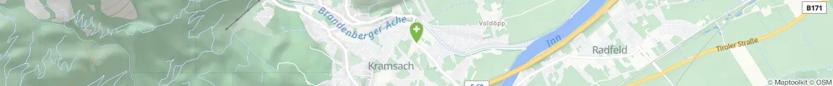 Kartendarstellung des Standorts für Achen-Apotheke in 6233 Kramsach